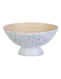 Fruit Bowl 30 x 30 x 14,5 cm Natural White Bamboo | Tienda24 Tienda24.eu