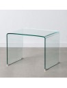 Side table Transparent Tempered Glass 63 x 50 x 48 cm | Tienda24 Tienda24.eu