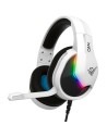 Auriculares com microfone Phoenix X-IO RGB Branco | Tienda24 Tienda24.eu