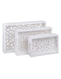 Snack tray White 3 Pieces DMF | Tienda24 Tienda24.eu