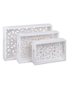 Vassoio per aperitivi Bianco 3 Pezzi DMF da BigBuy Home, Piatti e teglie - Ref: S8801839, Precio: 54,24 €, Descuento: %