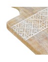 Tabla de cortar 21 x 40,5 x 3 cm Blanco Madera de mango | Tienda24 Tienda24.eu