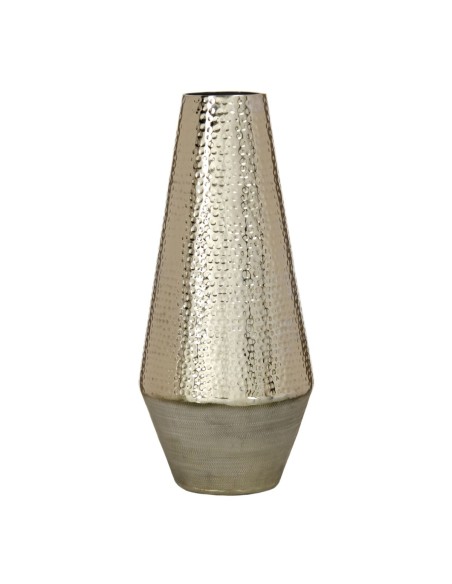 Vase 20 x 20 x 46,5 cm Golden Aluminium | Tienda24 Tienda24.eu