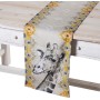 Runner da Tavolo Alexandra House Living Giallo Grigio Tessile 180 x 30 cm Velluto Giraffa di Alexandra House Living, Runner -...