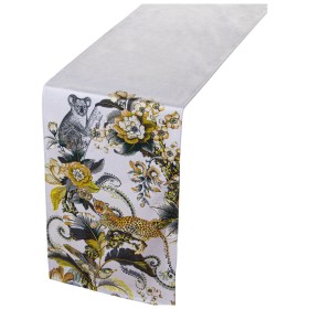 Chemin de Table Alexandra House Living Jaune Textile 180 x 30 cm Velours Jungle de Alexandra House Living, Chemin de table - ...