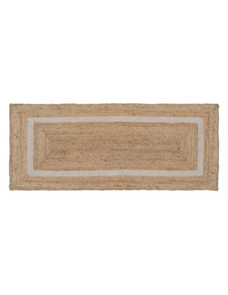 Alfombra Natural Blanco Yute 170 x 70 cm | Tienda24 Tienda24.eu