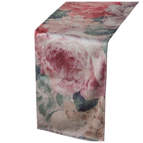 Table Runner Alexandra House Living Pink Textile 180 x 30 cm Velvet Floral by Alexandra House Living, Table Runners - Ref: D1...