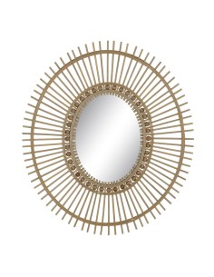 Wall mirror DKD Home Decor Golden Metal Leaf of a plant (71 x 1 x 97 cm) | Tienda24 Tienda24.eu