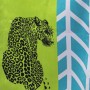 Table Runner Alexandra House Living Blue Green Textile 180 x 30 cm Velvet Cheetah by Alexandra House Living, Table Runners - ...