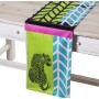 Table Runner Alexandra House Living Blue Green Textile 180 x 30 cm Velvet Cheetah by Alexandra House Living, Table Runners - ...