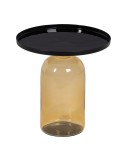 Side table 45 x 45 x 47 cm Crystal Black Metal Amber | Tienda24 Tienda24.eu