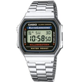 Montre Unisexe Casio A168W-1 Noir Argenté (Ø 36 mm) de Casio, Montres bracelet - Réf : S7292862, Prix : 67,31 €, Remise : %