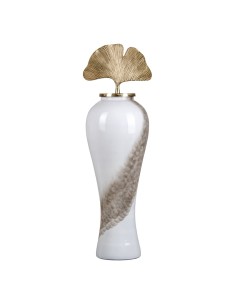 Vase Romimex Vert Beige Porcelaine 23 x 27 x 23 cm Avec des poignées | Tienda24 Tienda24.eu