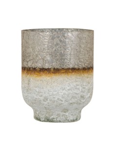 Vaso Cristallo Dorato Bianco 15 x 15 x 19 cm da BigBuy Home, Vasi - Ref: S8802639, Precio: €24.05, Descuento: %