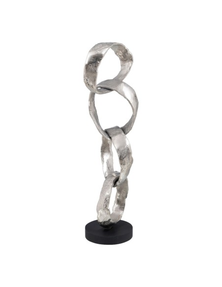 Decorative Figure 21 x 15 x 63 cm Black Silver | Tienda24 Tienda24.eu