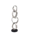 Decorative Figure 21 x 15 x 63 cm Black Silver | Tienda24 Tienda24.eu