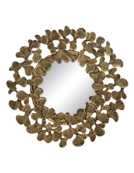 Wall mirror Golden 90 x 3 x 90 cm DMF | Tienda24 Tienda24.eu