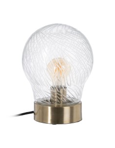 Lampada da tavolo Dorato Metallo Cristallo Ottone Ferro 40 W 220 V 240 V 220-240 V 18 x 18 x 25 cm da BigBuy Home, Lampade da...