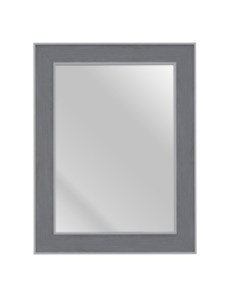 Espelho de parede 66 x 2 x 86 cm Cinzento Madeira Branco | Tienda24 Tienda24.eu