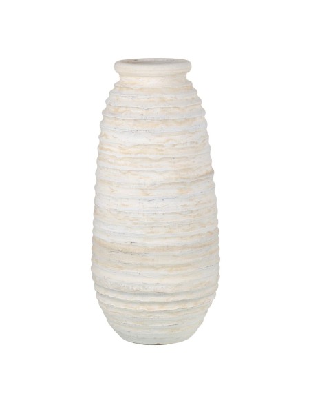 Vaso Cerâmica Creme 35 x 35 x 80 cm | Tienda24 Tienda24.eu