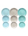 Tableware 18 Pieces Blue Green 1 cm Stoneware | Tienda24 Tienda24.eu