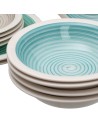 Tableware 18 Pieces Blue Green 1 cm Stoneware | Tienda24 Tienda24.eu