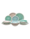 Tableware 18 Pieces Blue Green 1 cm Stoneware | Tienda24 Tienda24.eu