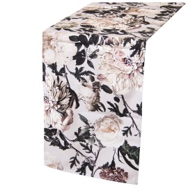 Caminho de Mesa Alexandra House Living Cinzento Têxtil 33 x 180 cm Algodão Floral de Alexandra House Living, Caminhos de mesa...