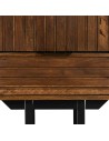 Mesa de Cabeceira ABNER Castanho Preto Ferro Madeira de mangueira 40 x 40 x 50 cm | Tienda24 Tienda24.eu