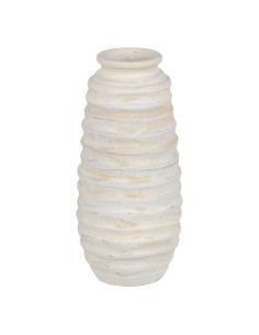 Vase Alexandra House Living Blanc Céramique Conque 20 x 20 x 39 cm | Tienda24 Tienda24.eu