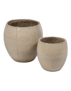 Set of Planters Alexandra House Living Grey Metal (2 Pieces) | Tienda24 Tienda24.eu