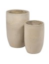 Vase Crème Céramique 52 x 52 x 80 cm (2 Unités) | Tienda24 Tienda24.eu