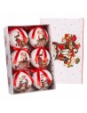 Christmas Baubles Red Multicolour Paper Polyfoam 7,5 x 7,5 x 7,5 cm (6 Units) | Tienda24 Tienda24.eu