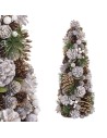 Christmas Tree White Golden Plastic Foam Pineapples 19 x 19 x 48,5 cm | Tienda24 Tienda24.eu