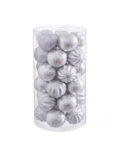 Palle di Natale Argentato Plastica 6 x 6 x 6 cm (30 Unità) da BigBuy Christmas, Natale - Ref: S8803602, Precio: €13.56, Descu...