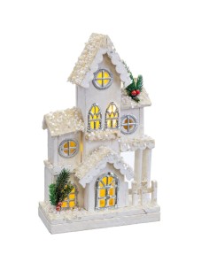 Decorazione Natalizia Bianco Legno Casa 24 x 11 x 39 cm da BigBuy Christmas, Natale - Ref: S8803760, Precio: 39,10 €, Descuen...