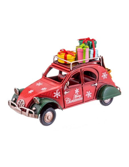 Adorno Natalício Vermelho Multicolor Metal Carro 16 x 7 x 9,5 cm | Tienda24 Tienda24.eu