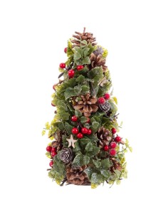 Figura Decorativa Leve Povoação Branco Castanho Madeira 44 x 48 x 7,5 cm (4 Unidades) | Tienda24 Tienda24.eu