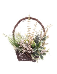 Couronne de Noël Vert Argenté 60 x 13 x 60 cm (4 Unités) | Tienda24 Tienda24.eu