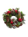 Advent wreathe Red Green Multicolour Plastic Foam Pineapples 30 x 30 cm | Tienda24 Tienda24.eu