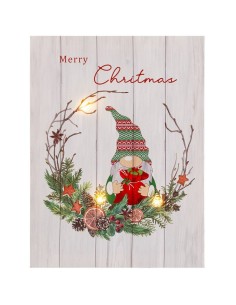 Quadro Natale Multicolore Legno Tela 30 x 40 x 1,8 cm da BigBuy Christmas, Natale - Ref: S8803877, Precio: €14.57, Descuento: %