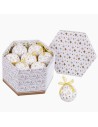 Bolas de Natal Branco Dourado Papel Polyfoam 7,5 x 7,5 x 7,5 cm (14 Unidades) | Tienda24 Tienda24.eu