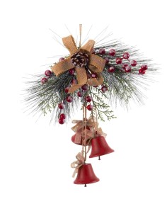 Weihnachtsbaum Polyester Granatrot Holz 9,5 x 32 x 13 cm (12 Stück) | Tienda24 Tienda24.eu