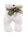 Adorno Natalício Branco Multicolor Plástico Polyfoam Tecido Urso 13 x 15 x 30 cm | Tienda24 Tienda24.eu