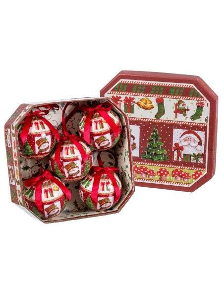 Weihnachtsbaumkugeln Bunt Papier Polyfoam Weihnachtsmann 7,5 x 7,5 x 7,5 cm (5 Stück) | Tienda24 Tienda24.eu