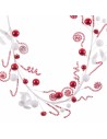 Christmas garland White Red Plastic Foam 125 cm | Tienda24 Tienda24.eu