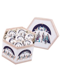 Weihnachtskugeln-Set Blau Kunststoff 5 x 6 x 5 cm (12 Stück) | Tienda24 Tienda24.eu