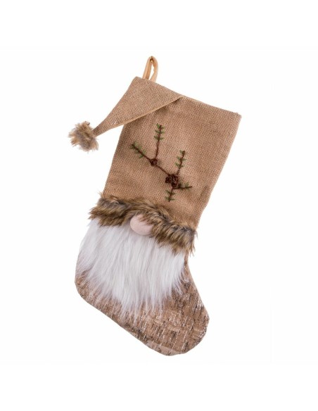 Calza di Natale Beige Tessuto Babbo Natale 30 x 3 x 47 cm da BigBuy Christmas, Natale - Ref: S8804074, Precio: €13.75, Descue...