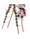 Christmas bauble Multicolour Wood Fabric Snow Doll 30 x 15 x 76 cm | Tienda24 Tienda24.eu