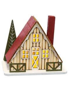 Decorazione Natalizia Multicolore Legno Casa 14 x 9 x 14 cm da BigBuy Christmas, Natale - Ref: S8804098, Precio: 12,33 €, Des...